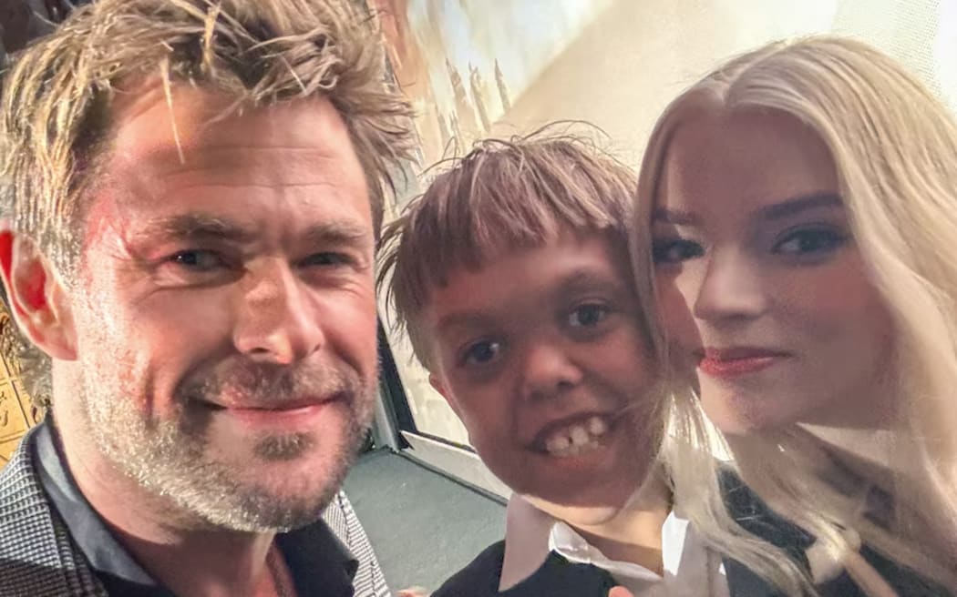 Quaden rubs shoulders with Chris Hemsworth and Anya Taylor-Joy at the Furiosa: A Mad Max Saga premiere.