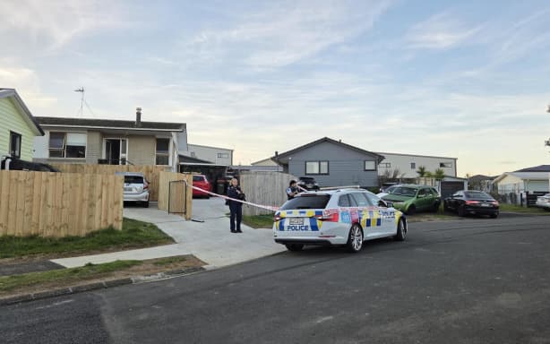 The scene of a double homicide on Gambare Place in Manurewa, Auckland on 27 August, 2027.