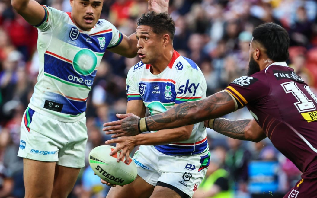 Te Maire Martin of the Warriors, Brisbane Broncos v NZ Warriors.