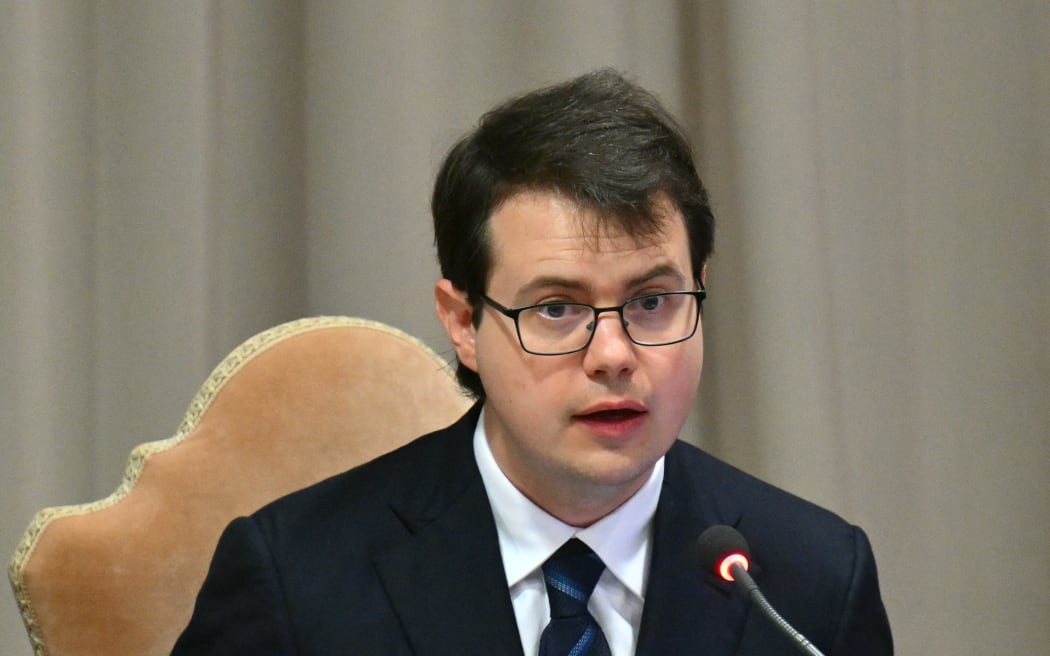 Co-founder of US artificial intelligence (AI) company Anthropic, Christopher Olah, attends the presentation of Pope Leo XIV first Encyclical Letter “Magnifica Humanitas”, focused on the rise of artificial intelligence, in The Vatican on May 25, 2026. (Photo by Alberto PIZZOLI / AFP)