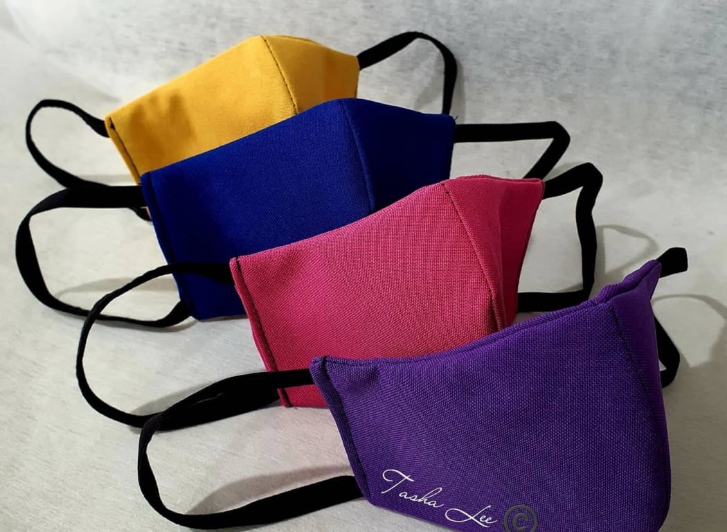 Face masks made by Otara-based designer Tasha Lee.