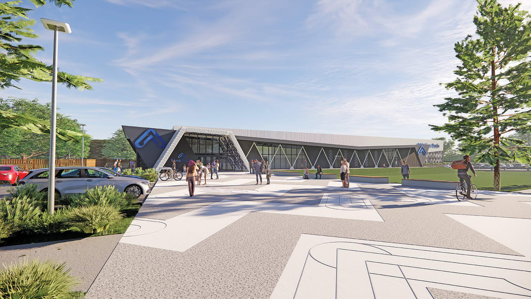 The entry boulevard to Gisborne’s new Kiwa Pools expected to open in March 2023.