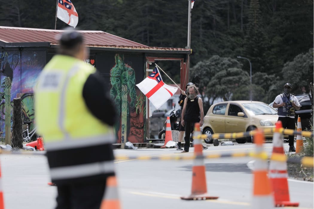 Police have arrived at Shelly Bay, Wellington, as the group occupying land due for development went past an eviction notice deadline.