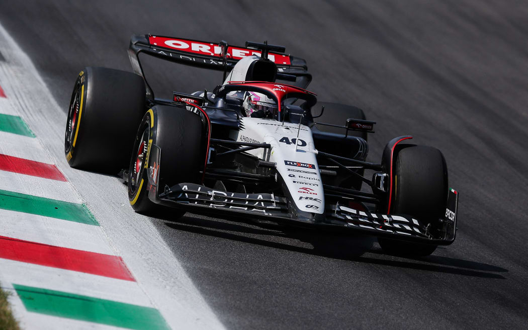 40 LAWSON Liam (nzl), Scuderia AlphaTauri AT04, action during the 2023 Formula 1 Pirelli Grand Premio d’Italia Grand Prix, 14th round of the 2023 Formula One World Championship from September 1 to 3, 2023 on the Autodromo Nazionale di Monza, in Monza, Italy - Photo Eric Alonso / DPPI (Photo by Xavi Bonilla / Eric Alonso / DPPI via AFP)