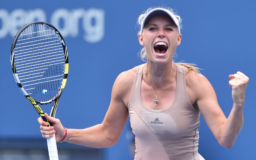 Caroline Wozniacki in action at the US Open