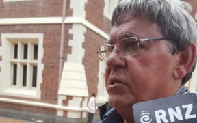 David Tamihere outside the High Court at Auckland.