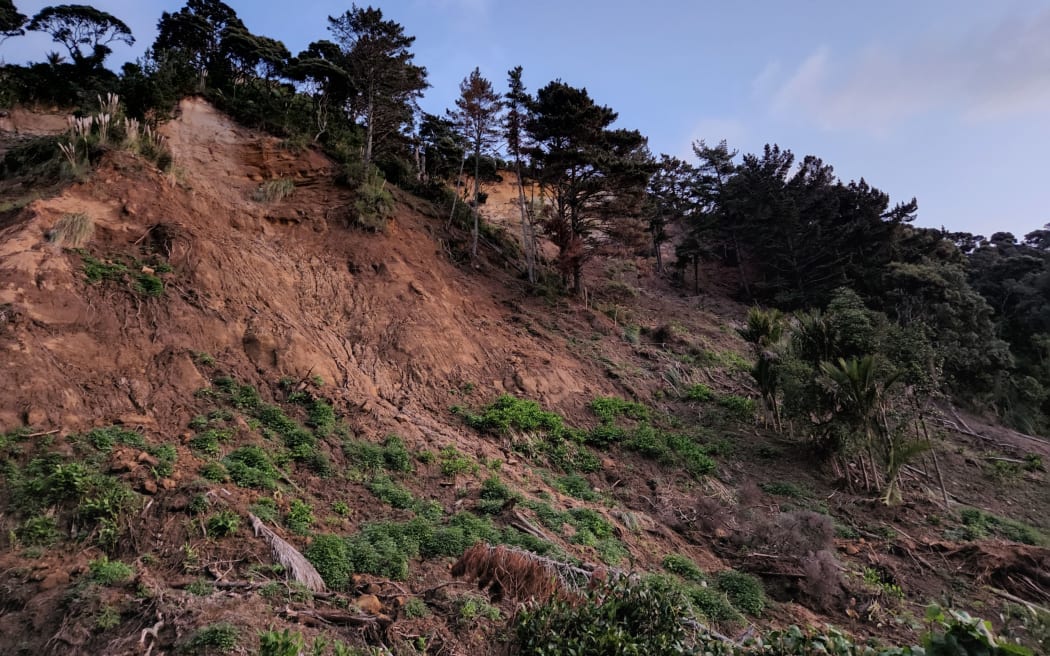 A slip on Motutara Road.