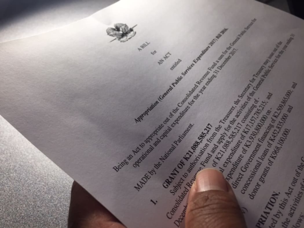 The Papua New Guinea government has tabled a $US6.6 billion Budget.