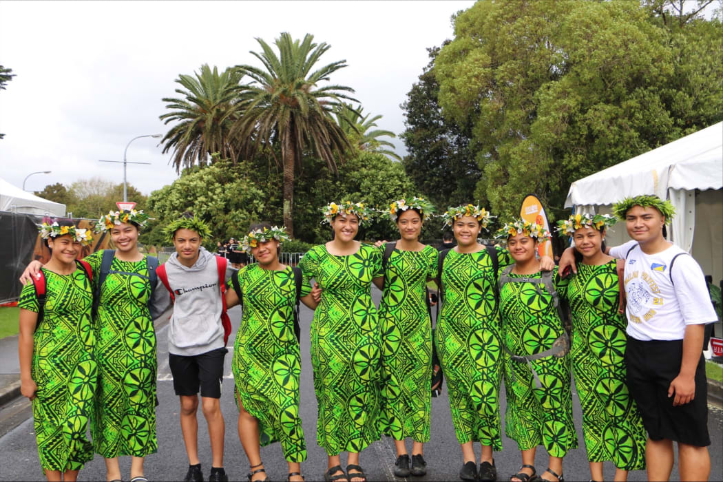 Manurewa High School’s very first Tokelau group to perform at Polyfest.