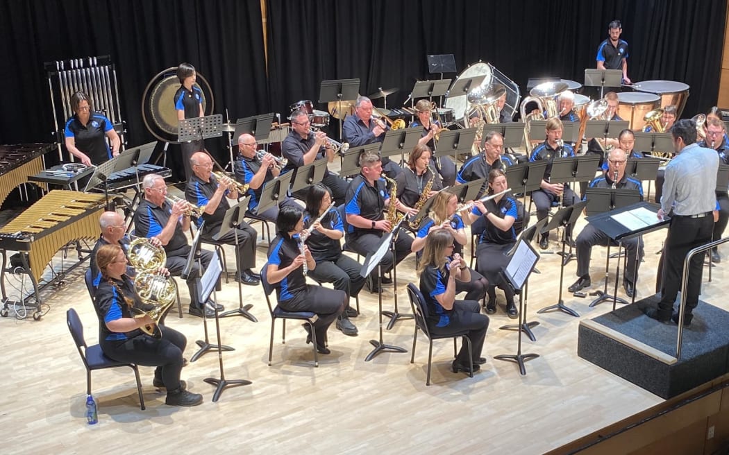 James Bevin conducts Bay Cities' Symphonic Band.