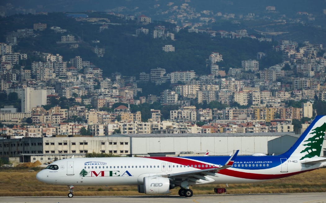Middle East Airlines' A321NEO plane is seen on the tarmac of Rafik Hariri international airport in the Lebanese capital Beirut, on 10 August, 2022.
