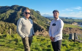 Ngāti Tama chair Hayden Wano, left, and general manager Te Amoroa Clifton at Ngarautika.