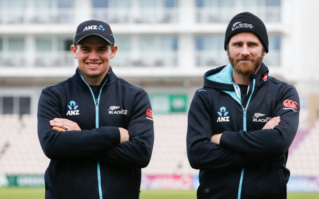 Tom Latham (left) and Kane Williamson
on 2021 tour of England.