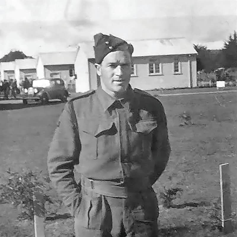 Jack Arnott at the Papakura Military Camp in 1940.