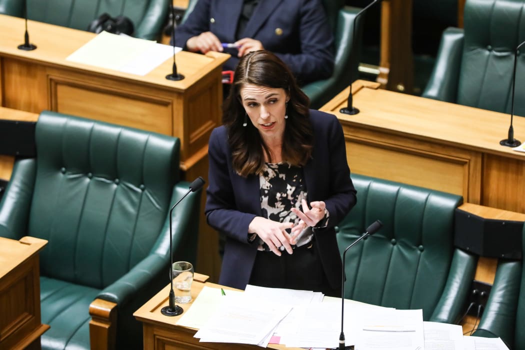 Prime Minister Jacinda Ardern in the house on Tuesday 18 August