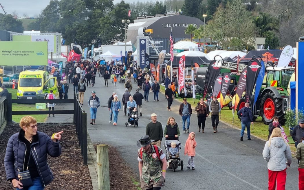 Crowds at Mystery Creek Fieldays, 12 June 2024.