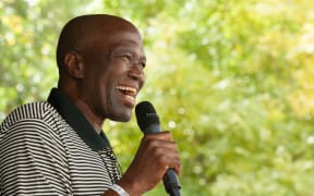 Albert Mazibuko of Ladysmith Black Mambazo at WOMAD 2016