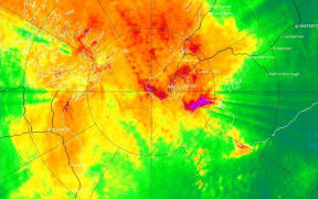 Rainfall accumulation in a 24-hour period from yesterday morning until 5am this morning.