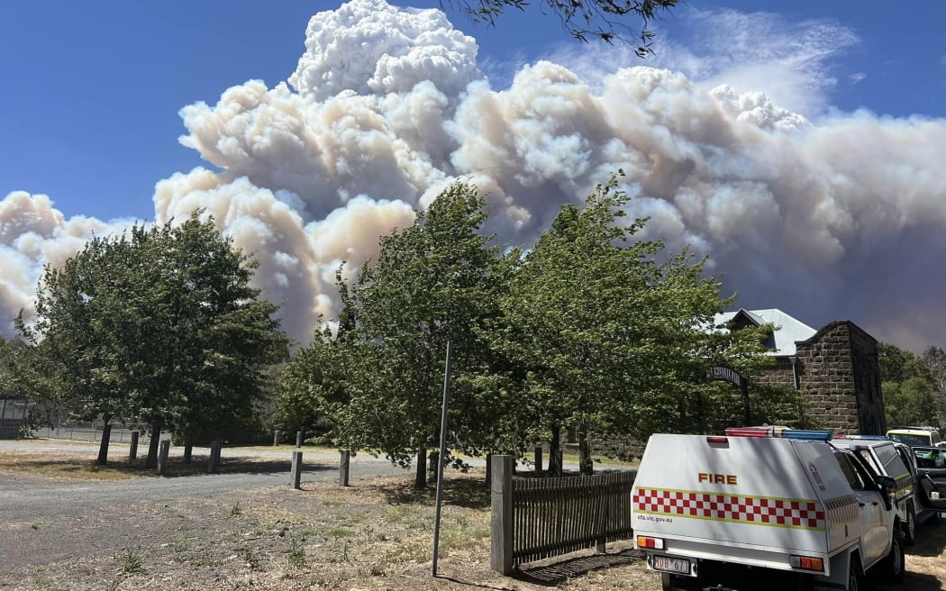 Hundreds of firefighters have been battling a huge out of control wildfire in Western Victoria, 23 February 2024.