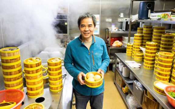 Zhuolun He, owner of Golden Rooster Chinese Restaurant