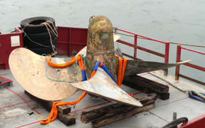 The propeller from the Aratere.