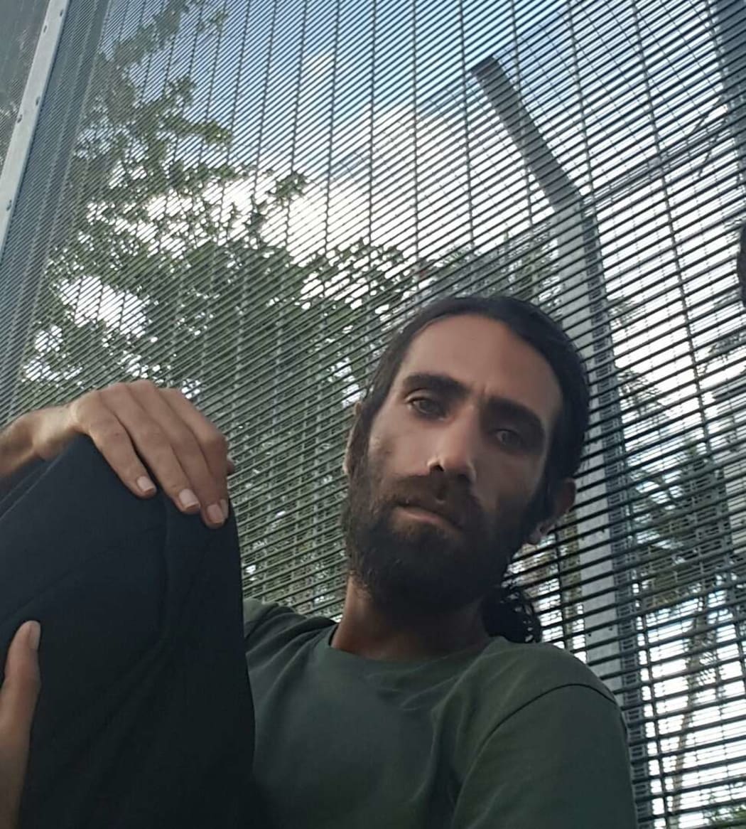 Behrouz Boochani at the Manus Island detention.