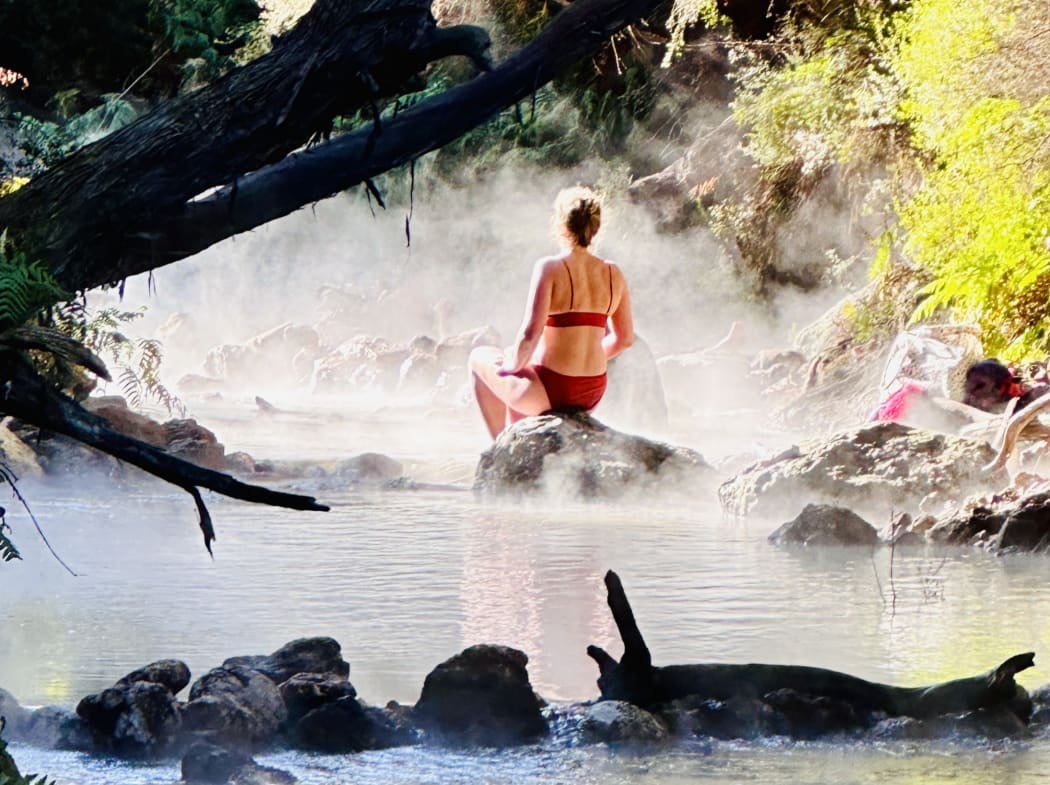 Hot spring, Rotorua, North Island.