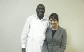 Green MP Golriz Ghahraman with Simon Bikindi, a Rwandan pop singer accused of inciting genocide.