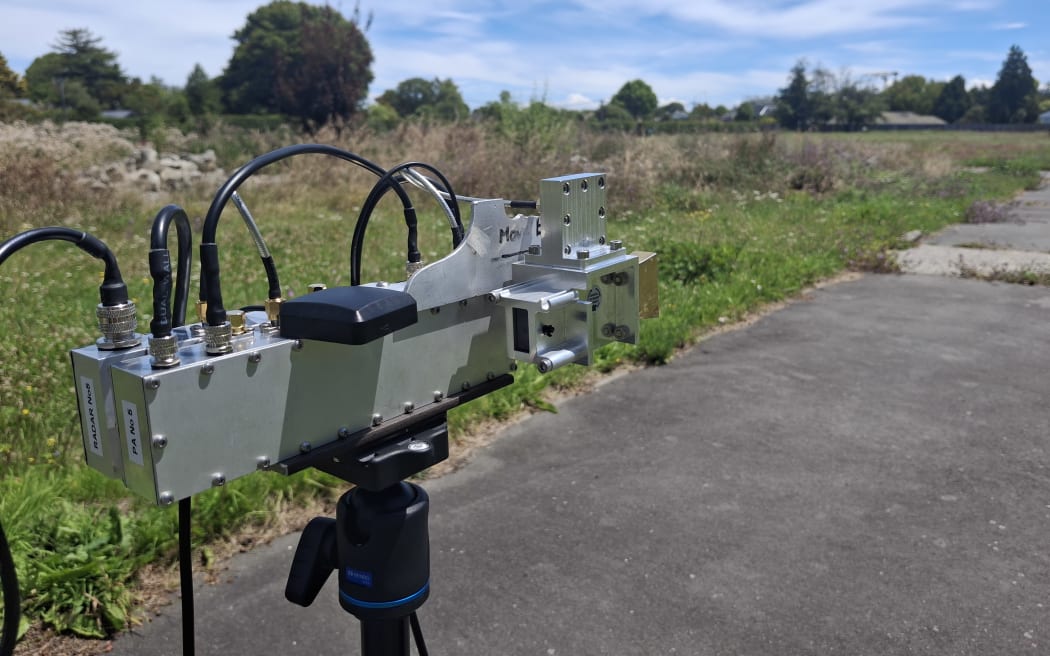 The research team's rotating radar.