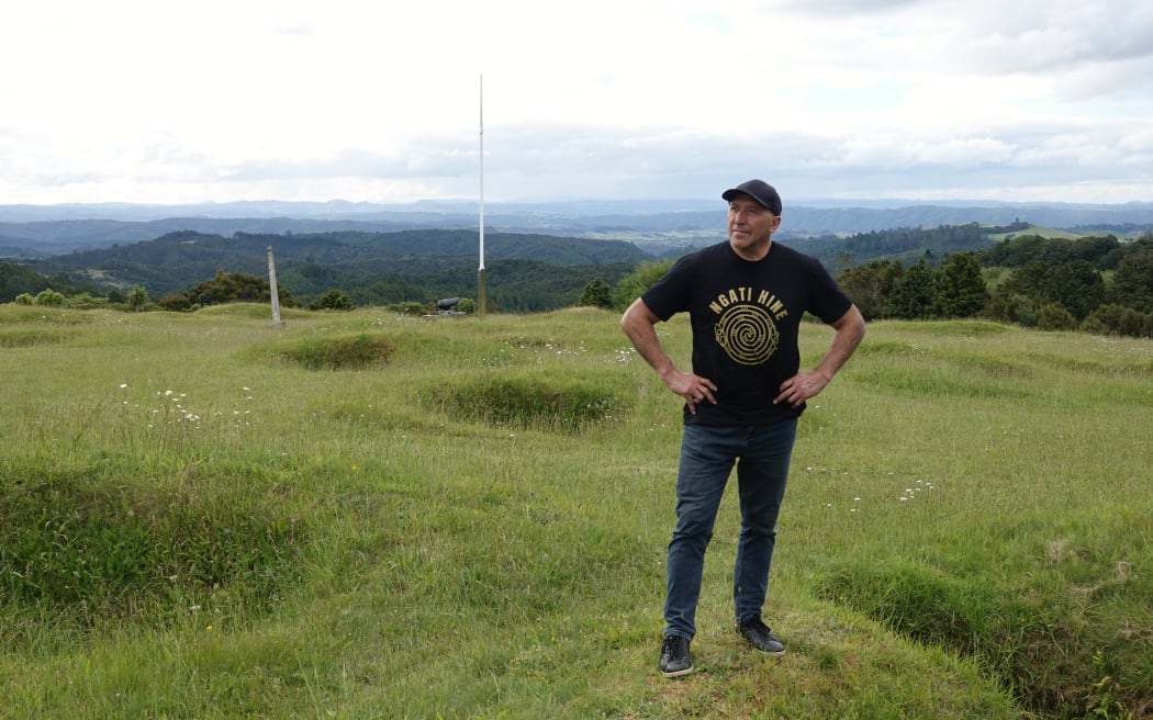 Te Ruapekapeka Trust chairman Pita Tipene stands at the site of Kawiti’s whare, towards the rear of Ruapekapeka Pā.