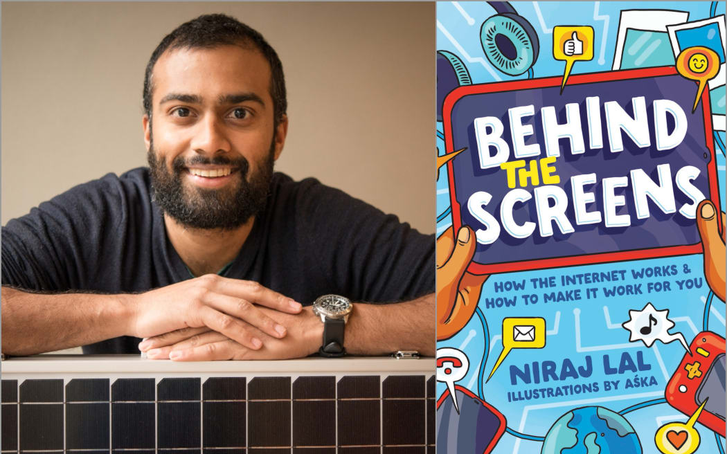 Niraj Lal and the cover of his book