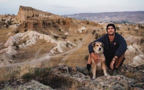 Tom Turcich and his dog Savannah