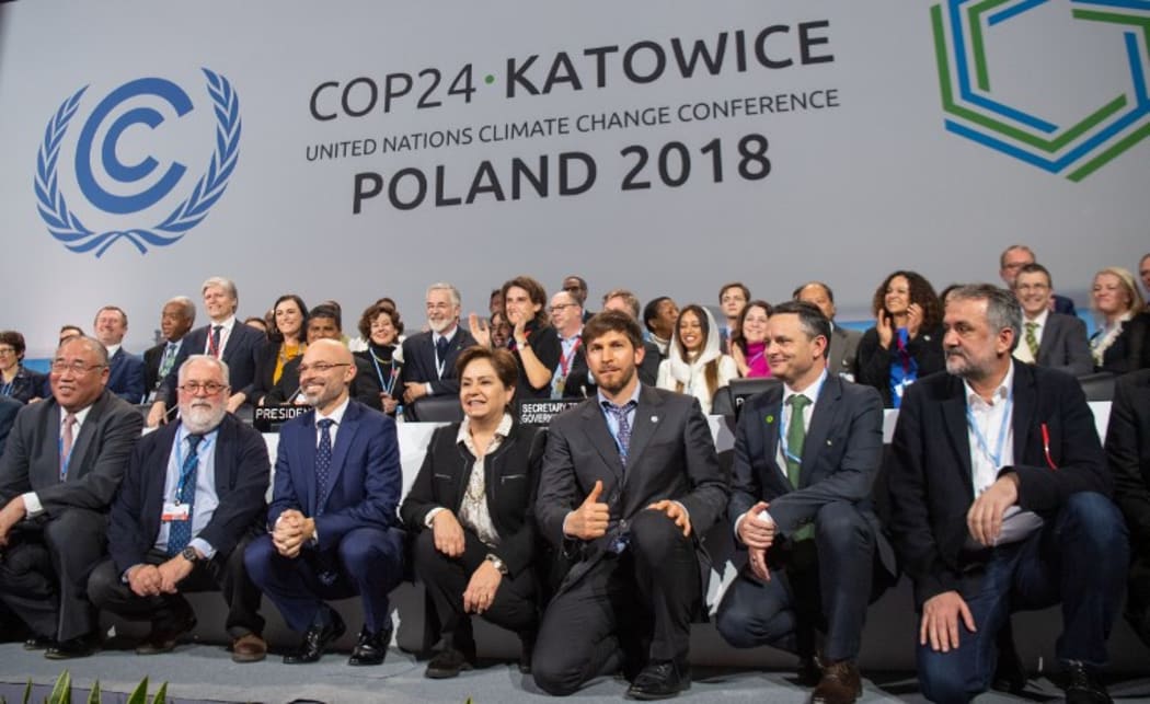 15 December 2018, Poland, Katowice: Participants of the climate summit