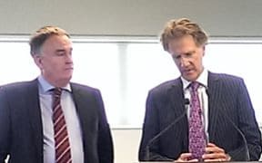 Iain Rennie, left, and Roger Sutton.