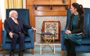 Irish President Michael Higgins meets with Prime Minister-designate Jacinda Ardern.