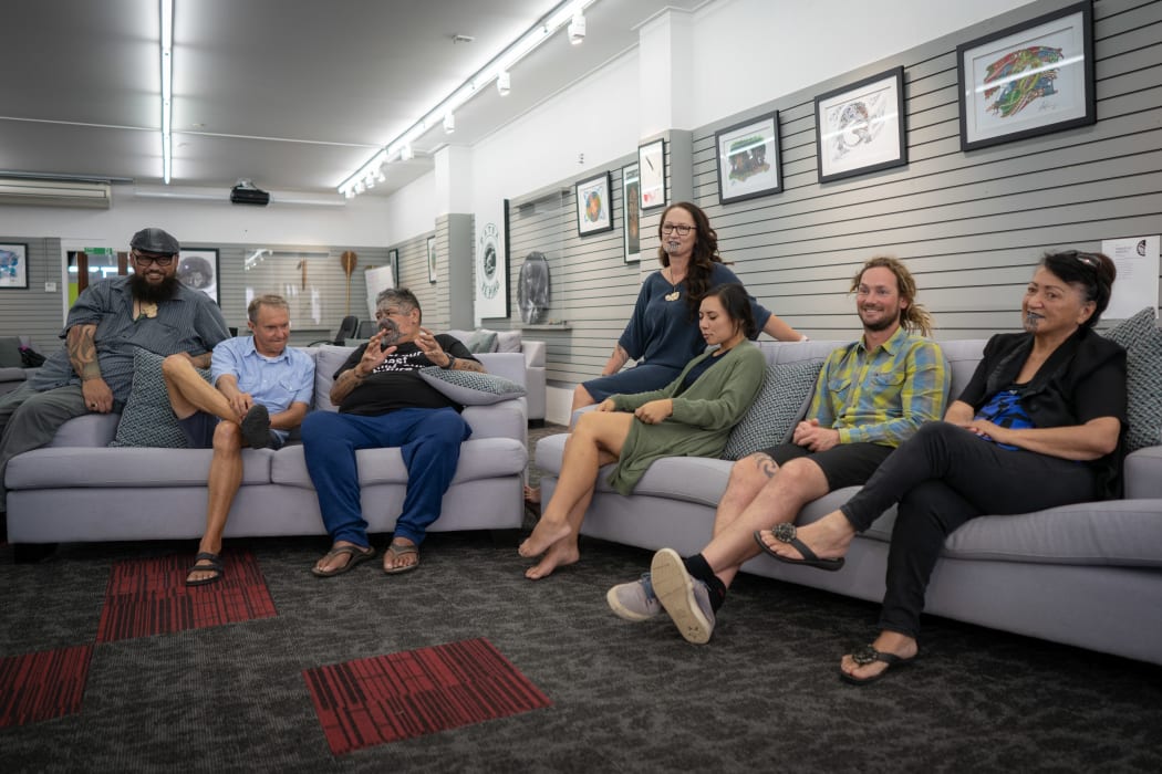 Dr Diana Kopua and Mark Kopua in the wānanga space.