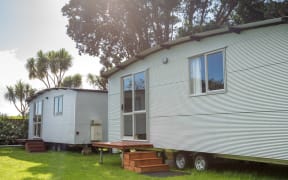 Temporary housing for families set up at Te Puea Marae, 12 July 2017.