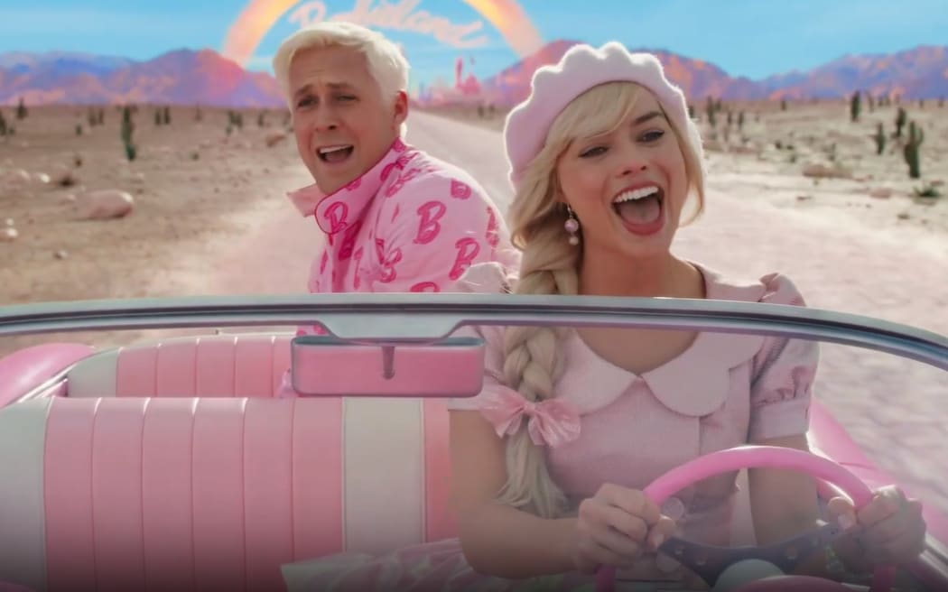 Ryan Gosling and Margot Robbie in The Barbie Movie