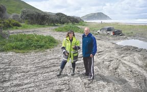 Fleur Ferris and brother Dein Ferris are part owners of a 1.5-hectare piece of land at Makorori Beach which will now be closed to vehicles.