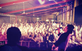 P Diggs on the mic at The Bedford in Christchurch on the SSXUB tour.