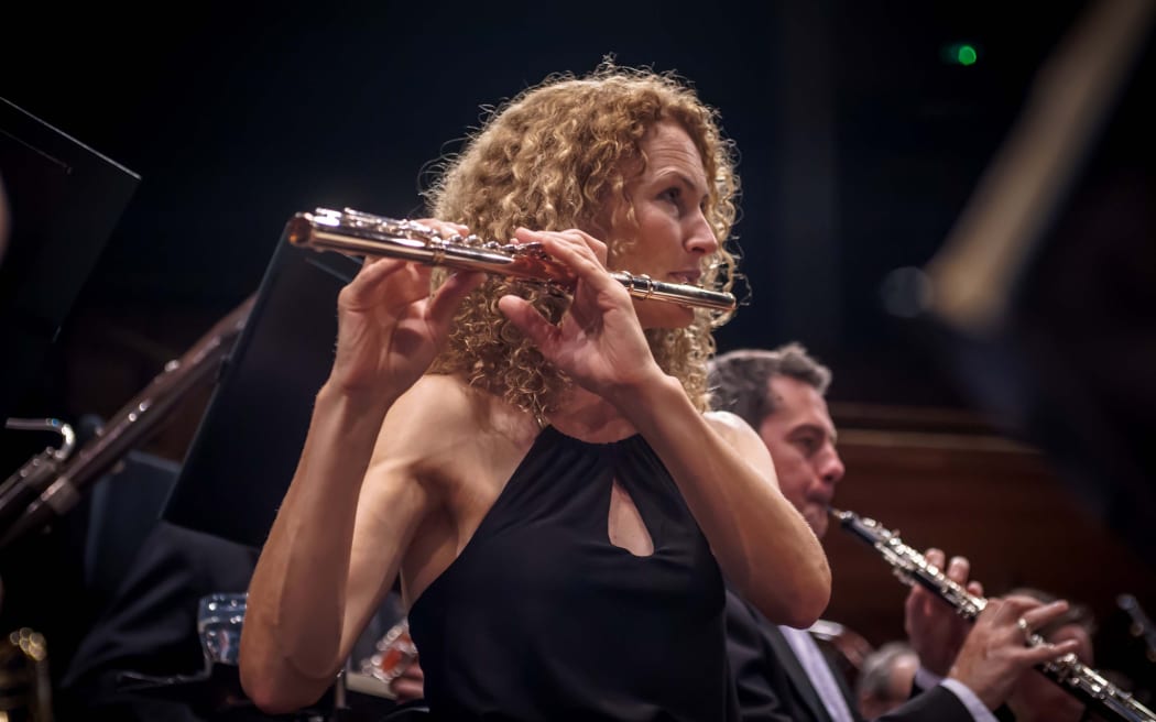 Bridget Douglas performing in NZSO