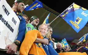 Highlanders fans during the Super Rugby Final.