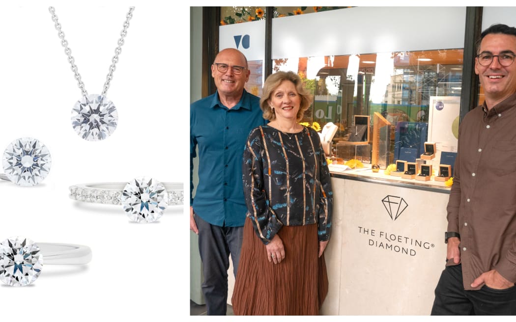 Village Goldsmith co-founders Ian Douglas (L); Christine Douglas and Chris Benham are celebrating a collaboration with the global luxury jewellery brand Tiffany.