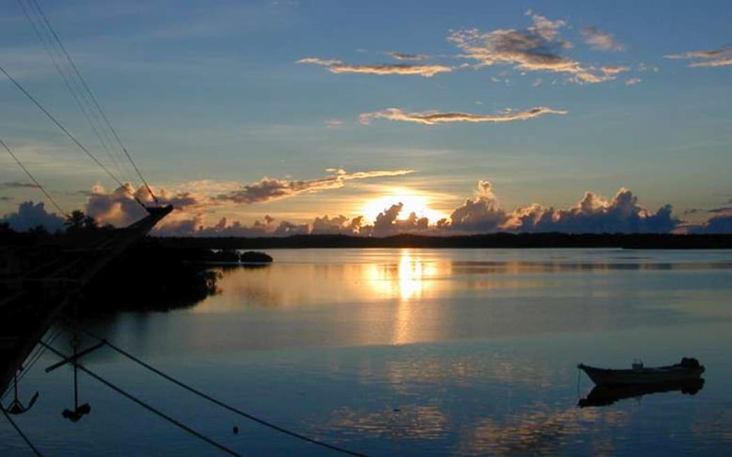 Sunset in Colonia, Yap.
