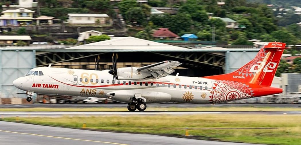 An Air Tahiti ATR-72 domestic aircraft.