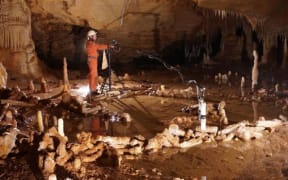 The cave where the structures were found.