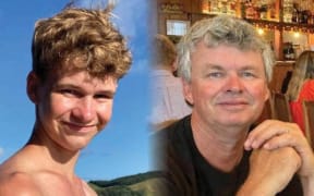 Samuel, left, and Ian Cruickshank died after the family was swept out to sea during a holiday at Opoutere beach in the Coromandel.