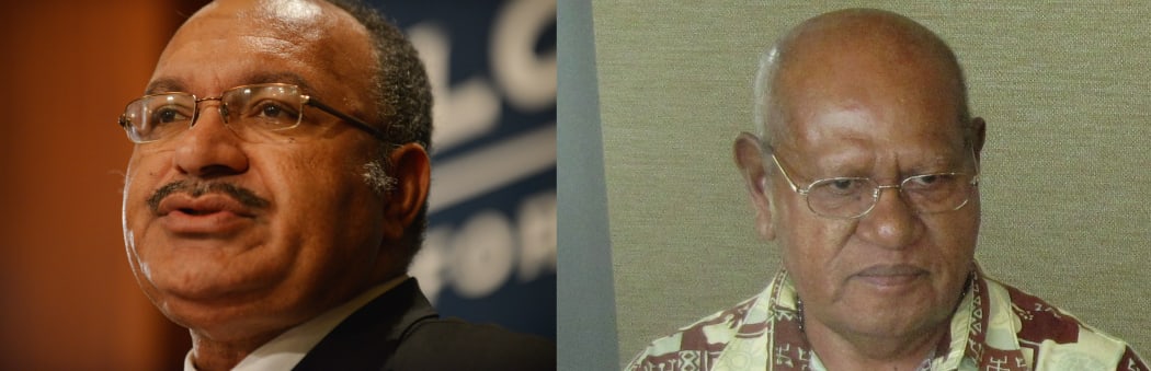 Papua New Guinea Prime Minister, Peter O'Neill (left) and the Bougainville President, John Momis (right)