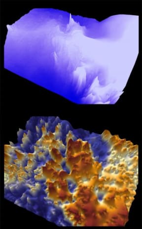 The largest valley, known as the Foundation Trough, is more than 350km long and 35km wide.