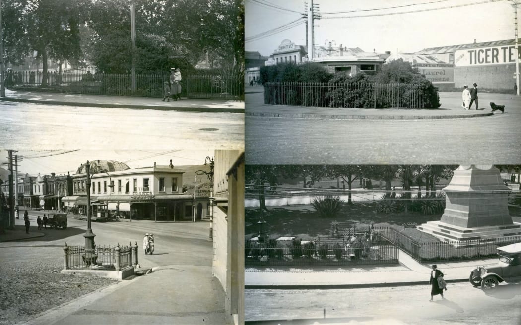 Dunedin toilets (clockwise from top left): the women's entrance in the Octagon; the Manor Place facilities; the men's entrance in the Octagon; the lower London Street toilets.